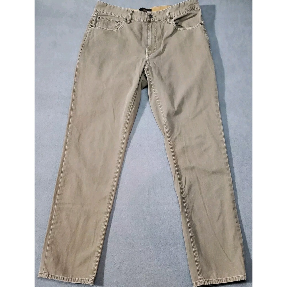 FRYE Jeans Mens 34 Brown Denim Straight Leg Casual 34 X 32 Western Stretch